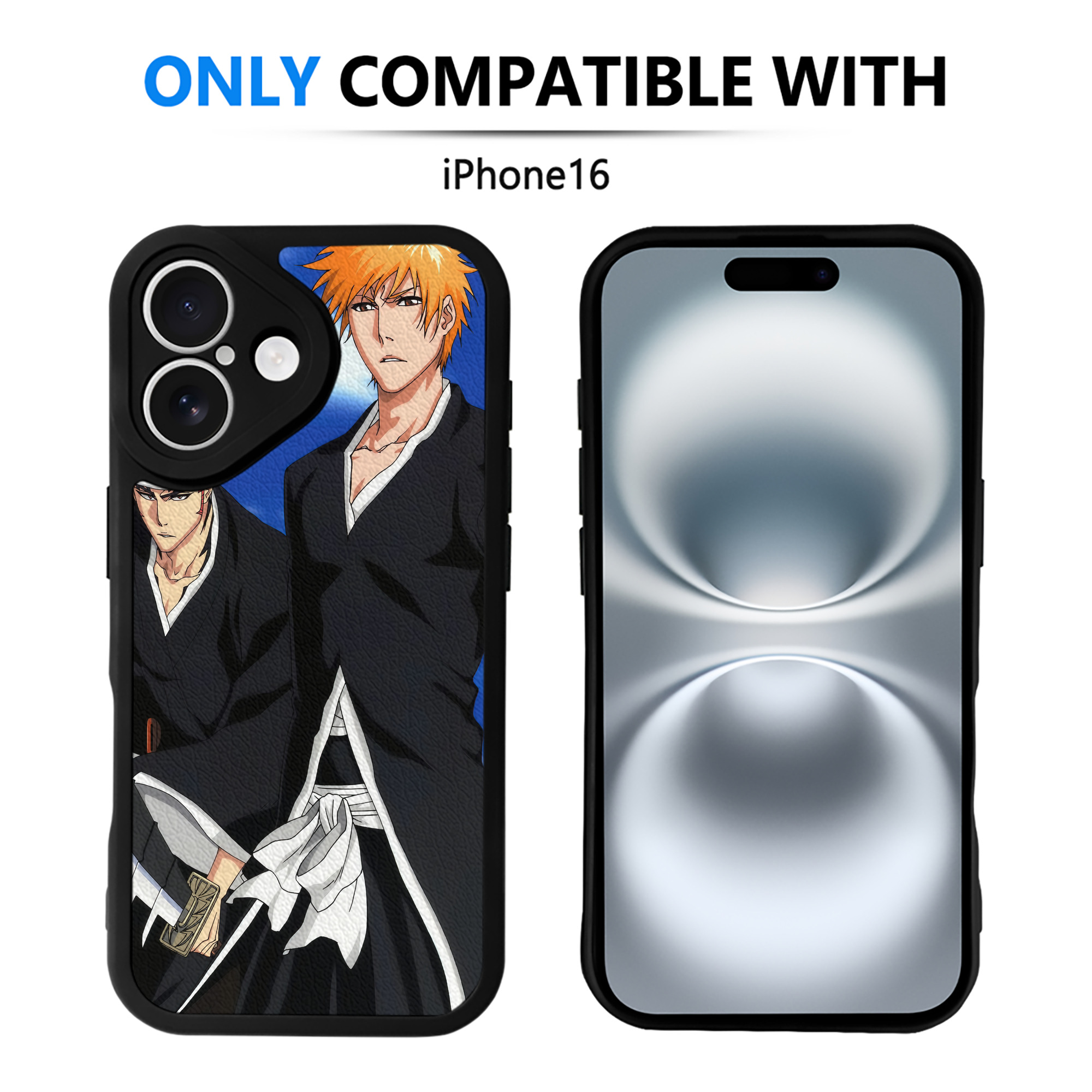 （画像用） ブリーチ BLEACH 【iPhone 16シリーズ対応】シリコンスマホケース（レザー調） 材質：シリコン